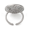 Rack Plating Brass Cuff Rings for Women Men KK-M021-01P-3