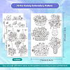 4 Sheets 11.6x8.2 Inch Stick and Stitch Embroidery Patterns DIY-WH0455-003-2