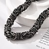 304 Stainless Steel Byzantine Chains Bracelets for Women Men BJEW-A031-04E-AS-5