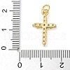 Rack Plating Brass Micro Pave Cubic Zirconia Pendants KK-K392-17C-G-3