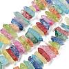 Natural Dyed Quartz Pointed Stick Beads Strands G-G791-15-01-1