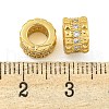 Rack Plating Brass Micro Pave Cubic Zirconia European Style Beads KK-F089-40G-2