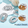   4Pcs 2 Style Alloy Crystal Rhinestone Shoe Decorations AJEW-PH0011-49P-4