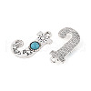 Synthetic Turquoise & Alloy Pendants PALLOY-H146-01AS-J-2