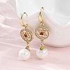 Brass Micro Pave Clear Cubic Zirconia Dangle Earrings EJEW-F362-03G-5