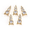 Brass Micro Pave Cubic Zirconia Chandelier Component Links X-ZIRC-E164-54G-2