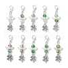 Tibetan Style Alloy & Glass Angel Pendant Decorations HJEW-JM03165-02-2