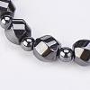 Non-Magnetic Synthetic Hematite Stretch Bracelets BJEW-E309-04-2
