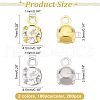 SUPERFINDINGS 200Pcs 2 Colors Brass Setting with Middle East Rhinestone Pendants RB-FH0001-06-5