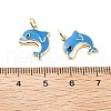 Brass Enamel Pendants KK-L237-027G-03-3