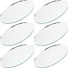Olycraft 6Pcs Oval Glass Mirror AJEW-OC0003-19-1