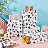 Rectangle with Paw Print Pattern Paper Storage Bags with Handle ABAG-WH0046-38B-5