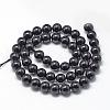 Natural Black Tourmaline Beads Strands G-R446-12mm-19-2