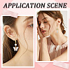 SUNNYCLUE 24Pcs Brass Hoop Earring Findings with Latch Back Closure FIND-SC0012-47-5