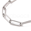 304 Stainless Steel Paperclip Chain Bracelet for Men Women BJEW-E031-03P-05-2