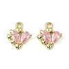 Brass Micro Pave Cubic Zirconia Pendants KK-C107-14A-G-1