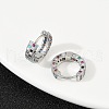 Brass Micro Pave Colorful Cubic Zirconia Hoop Earrings EJEW-S277-09P-B-3