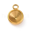 202 Stainless Steel Pendant Rhinestone Settings STAS-F266-24G-1