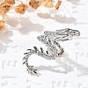 Brass Clear Cubic Zirconia Cuff Earrings EJEW-Q025-01A-P-4