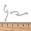 Brass Wave Shape Connector Charms KK-S518-21P-3