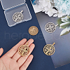 Unicraftale 4Pcs 2 Colors 304 Stainless Steel Pendant STAS-UN0047-44-3