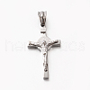 Tarnish Resistant Easter Theme Hot Unisex 201 Stainless Steel Crucifix Cross Pendants X-STAS-F010-24P-1