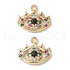 Brass Micro Pave Clear Cubic Zirconia Pendants KK-Q031-47G-07-1