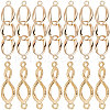 Beebeecraft 20Pcs 2 Styles Brass Connector Charms KK-BBC0003-35-1