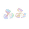 UV Plating Acrylic Beads Caps JACR-S049-02-2