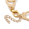 Alloy Handcuff with Freedom Link Chain Necklaces for Men Women BJEW-JB10128-02-4
