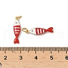 304 Stainless Steel Enamel Pendants STAS-P394-05G-03-3