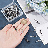50 Pcs 2 Colors Iron Zipper Holder Upper HJEW-HY00001-3