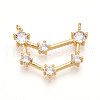 Brass Micro Pave Cubic Zirconia Pendants KK-N261-120B-G-1