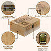 Rectangle Wooden Memory Keepsake Boxes with Lids CON-WH0101-029-3