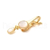 Brass Resin Fold Over Clasps KK-S382-02G-2