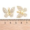 Brass Clear Cubic Zirconia Peg Bails KK-P271-13G-3
