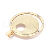 Plating Alloy Rhinestone Big Pendants PALLOY-T090-15G-2