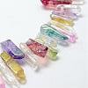 Electroplate Natural Quartz Crystal Beads Strands G-F462-03-3