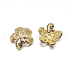 Real 18K Gold Plated 5-Petal Sterling Silver Bead Caps STER-M100-17A-1