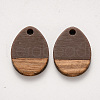 Resin & Walnut Wood Pendants RESI-S358-15F-2