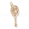 Rack Plating Brass Clear Cubic Zirconia Pendants KK-M102-18G-A-1