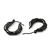 Ion Plating(IP) 304 Stainless Steel Twist Rope Hoop Earrings for Women EJEW-G293-11EB-2