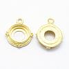 Brass Pendant Cabochon Open Back Settings KK-F721-146C-RS-2