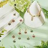 SUPERFINDINGS 24Pcs 2 Colors Brass Cubic Zirconia Charms KK-FH0004-25-2