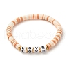 Polymer Clay Heishi Beads Bracelets Set BJEW-JB07242-05-2