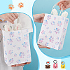 Rectangle with Paw Print Pattern Paper Storage Bags with Handle ABAG-WH0046-39B-3