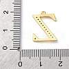 Rack Plating Brass Micro Pave Cubic Zirconia Pendant KK-H449-76G-17-4