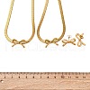 Bowknot 304 Stainless Steel Pendant Necklaces & Charms Bracelets & Stud Earrings Sets SJEW-Z003-03G-5