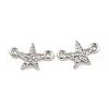 Brass Micro Pave Clear Cubic Zirconia Connector Charms KK-Q820-42P-1