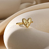 304 Stainless Steel Enamel Adjustable Finger Rings for Women RJEW-B131-02A-1